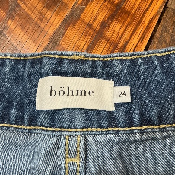 Bohme Bruce Culottes Jeans in Light Wash Women’s Size 24 Wide Leg Cropped Denim - Picture 6 of 8